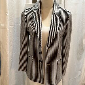 St. John dark navy and White Striped Blazer